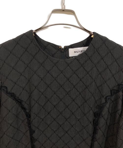 MUVEIL（ミュベール）MUVEIL (ミュベール) トライアングルレースワンピース ブラック サイズ:	SIZE 38の古着・服飾アイテム