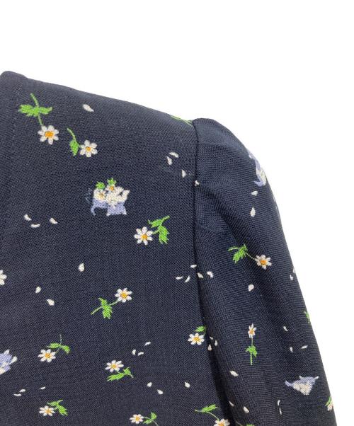 MUVEIL（ミュベール）MUVEIL (ミュベール) ネコプリントワンピース ネイビー サイズ:	SIZE 38の古着・服飾アイテム