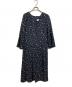 MUVEIL（ミュベール）の古着「ネコプリントワンピース」｜ネイビー