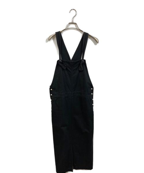 MUVEIL（ミュベール）MUVEIL (ミュベール) パールボタンサロペット ブラック サイズ:SIZE 38の古着・服飾アイテム