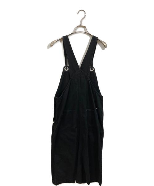 MUVEIL（ミュベール）MUVEIL (ミュベール) パールボタンサロペット ブラック サイズ:SIZE 38の古着・服飾アイテム