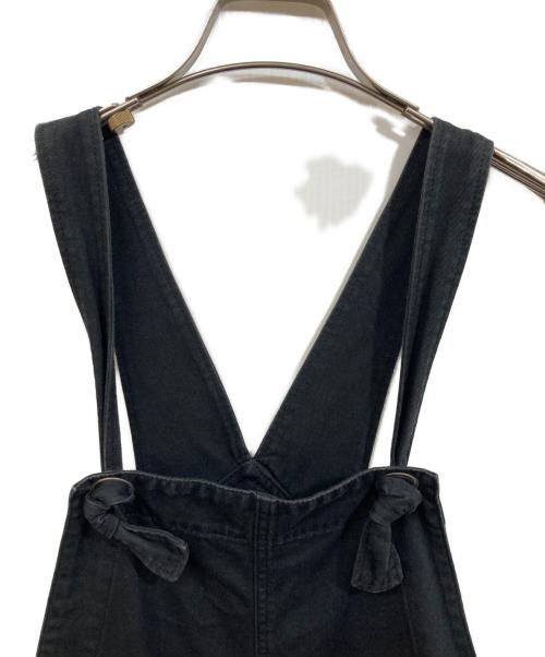 MUVEIL（ミュベール）MUVEIL (ミュベール) パールボタンサロペット ブラック サイズ:SIZE 38の古着・服飾アイテム