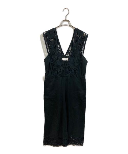 MUVEIL（ミュベール）MUVEIL (ミュベール) レースサロペット ブラック サイズ:	SIZE 38の古着・服飾アイテム