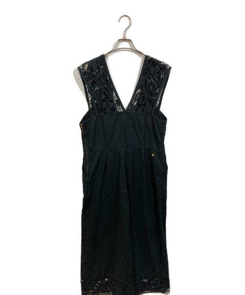 MUVEIL（ミュベール）MUVEIL (ミュベール) レースサロペット ブラック サイズ:	SIZE 38の古着・服飾アイテム