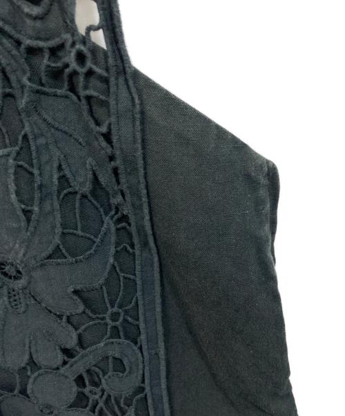 MUVEIL（ミュベール）MUVEIL (ミュベール) レースサロペット ブラック サイズ:	SIZE 38の古着・服飾アイテム