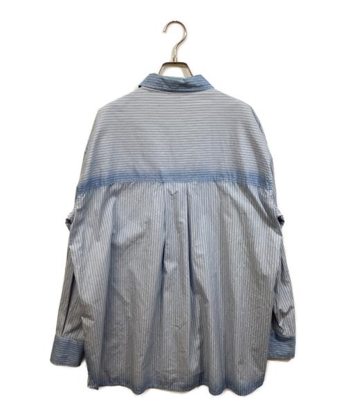 MAISON SPECIAL（メゾンスペシャル）MAISON SPECIAL (メゾンスペシャル) オーバーサイズストライプシャツ ネイビー サイズ:SIZE Freeの古着・服飾アイテム