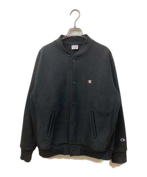 Champion（チャンピオン）Champion (チャンピオン) スナップスウェットジャケット ブラック サイズ:SIZE XLの古着・服飾アイテム