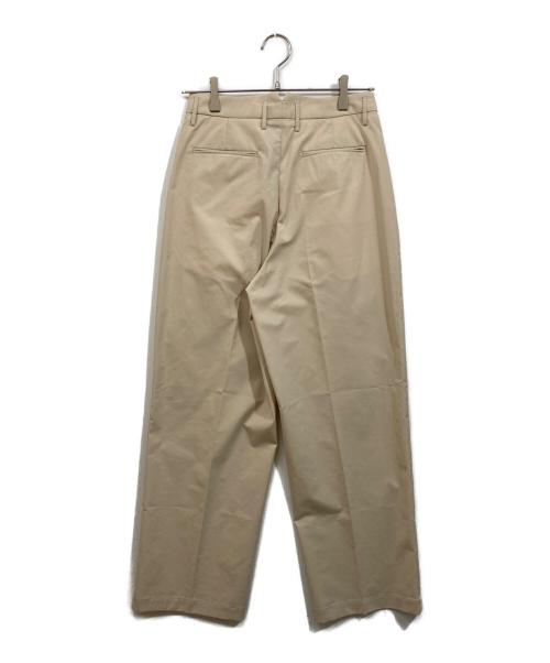 heliopole（エリオポール）heliopole (エリオポール) COTTONYポリエステルテパードパンツ アイボリー サイズ:	SIZE 38の古着・服飾アイテム