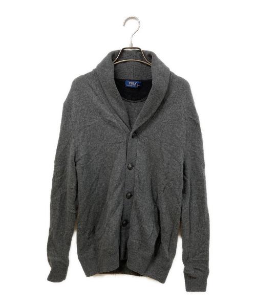 POLO RALPH LAUREN（ポロ・ラルフローレン）POLO RALPH LAUREN (ポロ・ラルフローレン) ショールカラーニットカーディガン グレー サイズ:	SIZE Sの古着・服飾アイテム
