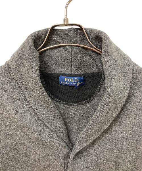 POLO RALPH LAUREN（ポロ・ラルフローレン）POLO RALPH LAUREN (ポロ・ラルフローレン) ショールカラーニットカーディガン グレー サイズ:	SIZE Sの古着・服飾アイテム