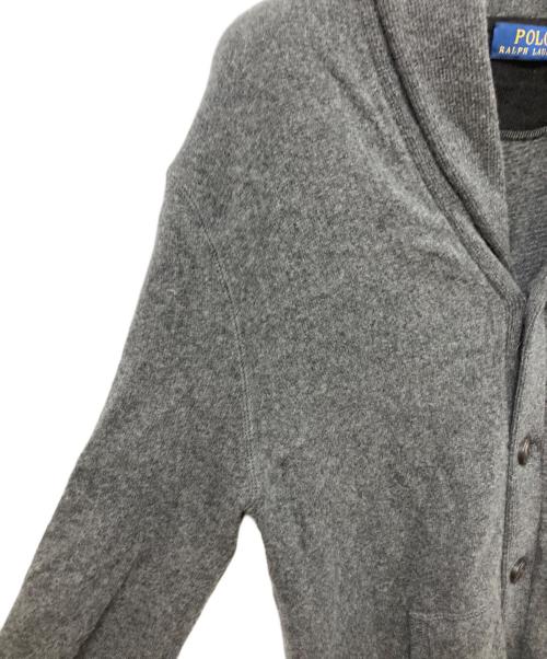 POLO RALPH LAUREN（ポロ・ラルフローレン）POLO RALPH LAUREN (ポロ・ラルフローレン) ショールカラーニットカーディガン グレー サイズ:	SIZE Sの古着・服飾アイテム