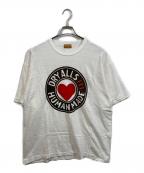 HUMAN MADEヒューマンメイド）の古着「ハートサークルロゴTシャツ」｜ホワイト