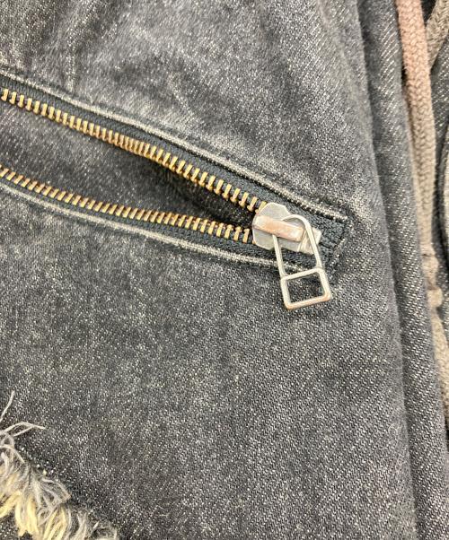 VIVAMUS（ヴィヴァムス）VIVAMUS (ヴィヴァムス) SPLIT DENIM CARGO PANTS ブラック サイズ:SIZE Freeの古着・服飾アイテム
