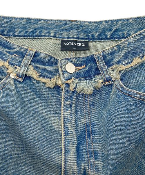 NOT4NERD（ノットフォーナード）NOT4NERD (ノットフォーナード) MULTI CUT OFF CURVED DENIM PANTS インディゴ サイズ:Ｍの古着・服飾アイテム