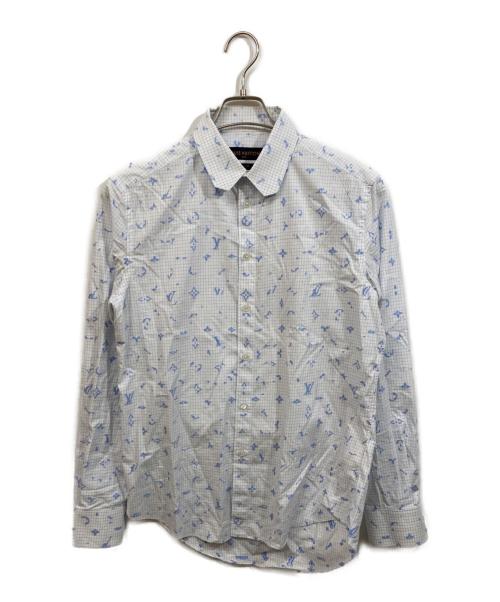 LOUIS VUITTON（ルイ ヴィトン）LOUIS VUITTON (ルイ ヴィトン) モノグラムロゴシャツ スカイブルー サイズ:SIZE Sの古着・服飾アイテム