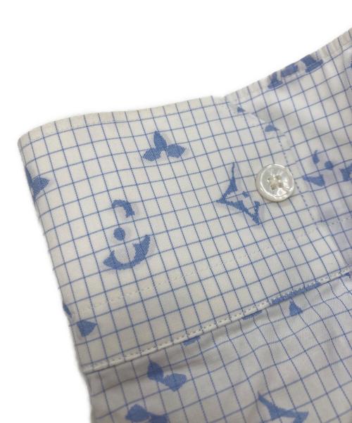 LOUIS VUITTON（ルイ ヴィトン）LOUIS VUITTON (ルイ ヴィトン) モノグラムロゴシャツ スカイブルー サイズ:SIZE Sの古着・服飾アイテム