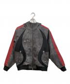 adidas Originals×THUG CLUBアディダスオリジナル×サグ クラブ）の古着「TEAMGEIST FAUX LEATHER JACKET」｜グレー