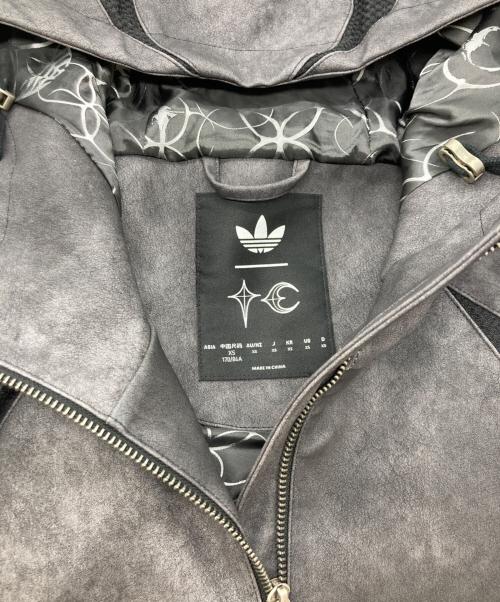 adidas Originals（アディダスオリジナル）adidas originals (アディダスオリジナル) THUG CLUB (サグ クラブ) TEAMGEIST FAUX LEATHER JACKET グレー サイズ:SIZE XSの古着・服飾アイテム