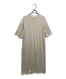 YENN（イエン）の古着「LINEN TOUCH T DRESS」｜ベージュ