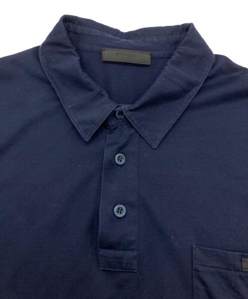 PRADA（プラダ）PRADA (プラダ) ポロシャツ ネイビー サイズ:XXLの古着・服飾アイテム