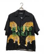WACKO MARIAワコマリア）の古着「HAWAIIAN SHIRT S/S TYPE-7 /タイガープリント  ハワイアン オープンカラーシャツ」｜ブラック