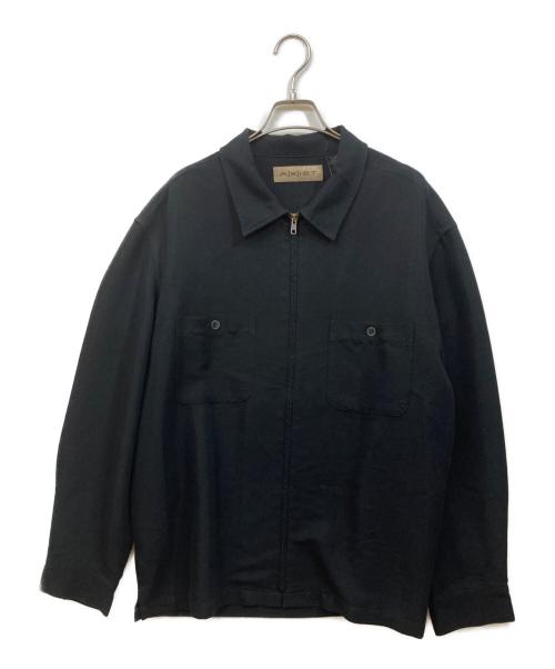 AXIST（アクセス）AXIST (アクセス) レーヨンシャツジャケット ブラック サイズ:SIZE XLの古着・服飾アイテム