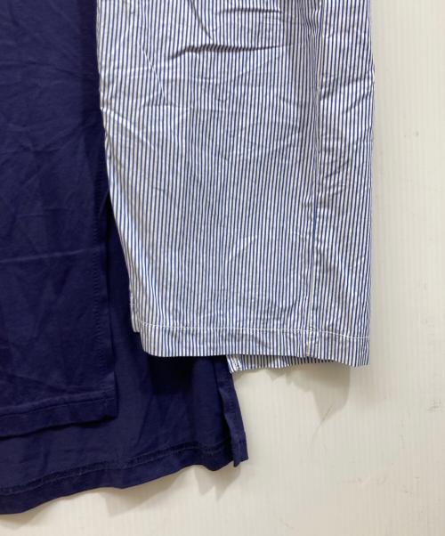 ZUCCA（ズッカ）ZUCCA (ズッカ) ドッキングストライプワンピース ネイビー サイズ:	SIZE Mの古着・服飾アイテム