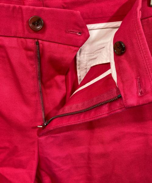 GUCCI（グッチ）GUCCI (グッチ) ロゴ刺繍CHINO TROUSERS ショッキングピンク サイズ:SIZE 48の古着・服飾アイテム