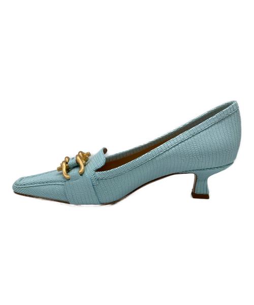 BOTTEGA VENETA（ボッテガベネタ）BOTTEGA VENETA (ボッテガベネタ) マダム レザーパンプス スカイブルー サイズ:SIZE 37の古着・服飾アイテム