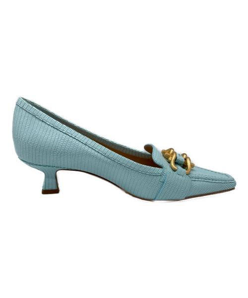 BOTTEGA VENETA（ボッテガベネタ）BOTTEGA VENETA (ボッテガベネタ) マダム レザーパンプス スカイブルー サイズ:SIZE 37の古着・服飾アイテム