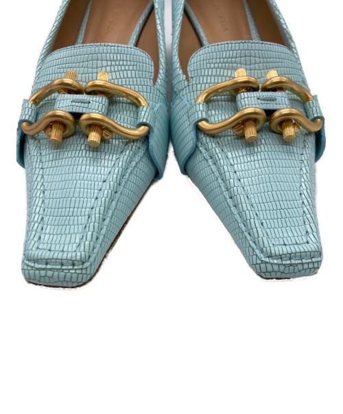 BOTTEGA VENETA（ボッテガベネタ）BOTTEGA VENETA (ボッテガベネタ) マダム レザーパンプス スカイブルー サイズ:SIZE 37の古着・服飾アイテム