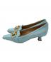 BOTTEGA VENETA (ボッテガベネタ) マダム レザーパンプス スカイブルー サイズ:SIZE 37：18000円