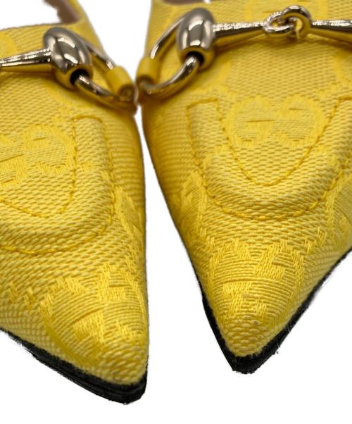 GUCCI（グッチ）GUCCI (グッチ) ホースビットスリングバックパンプス イエロー サイズ:SIZE 37の古着・服飾アイテム