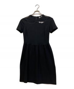中古・古着通販】PRADA (プラダ) 半袖ワンピース ブラック サイズ:38 S
