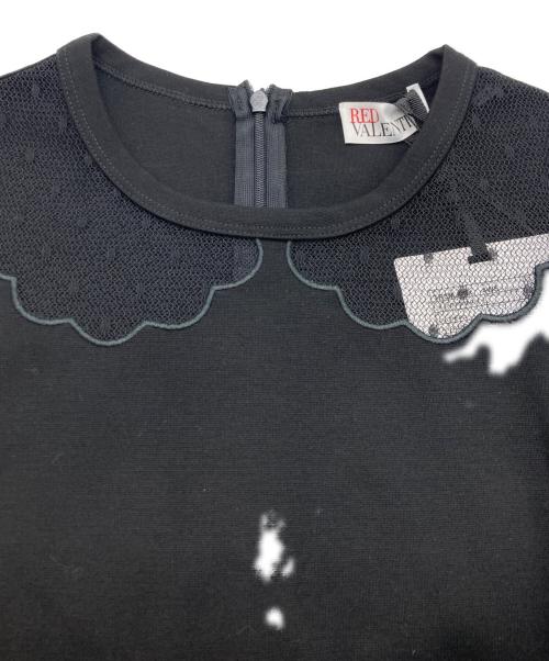RED VALENTINO（レッドヴァレンティノ）RED VALENTINO (レッドヴァレンティノ) ワンピース ブラック サイズ:SIZE XSの古着・服飾アイテム