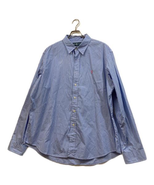 RALPH LAUREN（ラルフローレン）RALPH LAUREN (ラルフローレン) ストライプシャツ スカイブルー サイズ:SIZE XXLの古着・服飾アイテム
