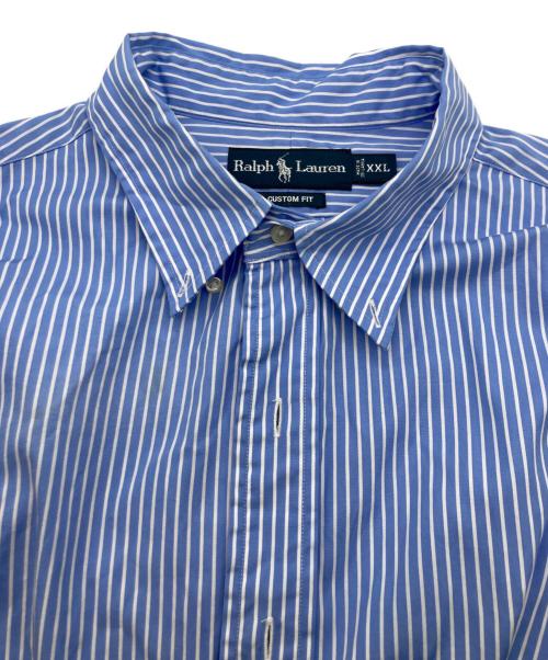 RALPH LAUREN（ラルフローレン）RALPH LAUREN (ラルフローレン) ストライプシャツ スカイブルー サイズ:SIZE XXLの古着・服飾アイテム