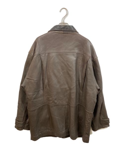 RECOUVERT（ルクーヴェール）RECOUVERT (ルクーヴェール) レザーカーコート ブラウン サイズ:SIZE 42の古着・服飾アイテム