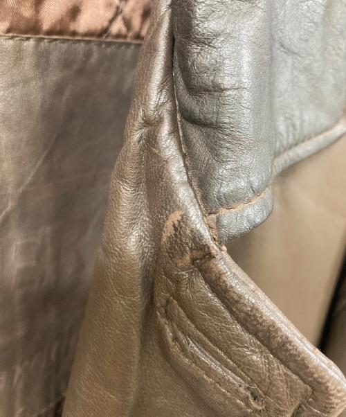 RECOUVERT（ルクーヴェール）RECOUVERT (ルクーヴェール) レザーカーコート ブラウン サイズ:SIZE 42の古着・服飾アイテム
