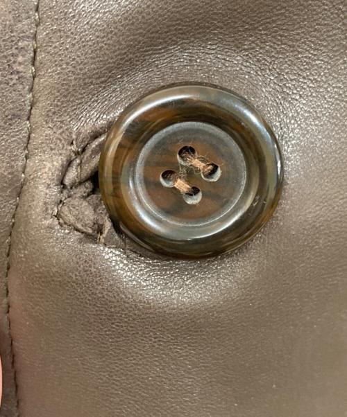 RECOUVERT（ルクーヴェール）RECOUVERT (ルクーヴェール) レザーカーコート ブラウン サイズ:SIZE 42の古着・服飾アイテム