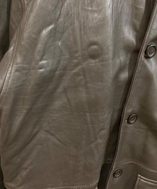RECOUVERT（ルクーヴェール）RECOUVERT (ルクーヴェール) レザーカーコート ブラウン サイズ:SIZE 42の古着・服飾アイテム