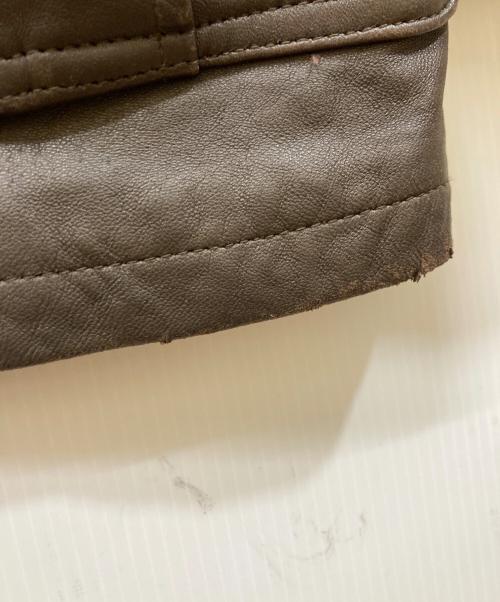 RECOUVERT（ルクーヴェール）RECOUVERT (ルクーヴェール) レザーカーコート ブラウン サイズ:SIZE 42の古着・服飾アイテム