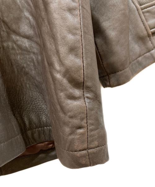 RECOUVERT（ルクーヴェール）RECOUVERT (ルクーヴェール) レザーカーコート ブラウン サイズ:SIZE 42の古着・服飾アイテム