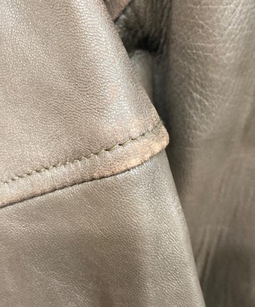 RECOUVERT（ルクーヴェール）RECOUVERT (ルクーヴェール) レザーカーコート ブラウン サイズ:SIZE 42の古着・服飾アイテム