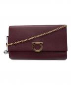 Salvatore Ferragamoサルヴァトーレ フェラガモ）の古着「ガンチーニチェーンショルダーバッグ」｜ボルドー