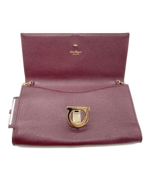 Salvatore Ferragamo（サルヴァトーレ フェラガモ）Salvatore Ferragamo (サルヴァトーレ フェラガモ) ガンチーニチェーンショルダーバッグ ボルドーの古着・服飾アイテム