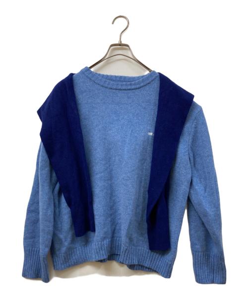 ann andelman（アンアンデルマン）ann andelman (アンアンデルマン) ニットパーカー ブルー サイズ:SIZE XSの古着・服飾アイテム