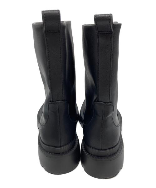 suadeo（スアデオ）suadeo (スアデオ) フェイクレザーエンジニアブーツ ブラック サイズ:SIZE L（ 24.5cm ～ 25.0cm）の古着・服飾アイテム