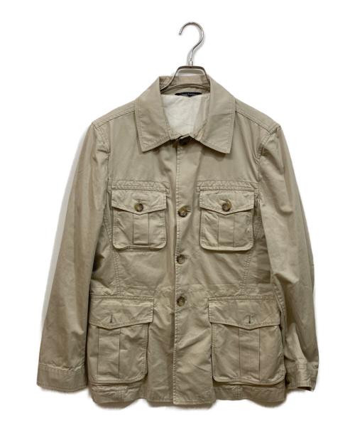 Henry Cotton's（ヘンリーコットンズ）Henry Cotton's (ヘンリーコットンズ) サファリジャケット ベージュ サイズ:	SIZE 50の古着・服飾アイテム
