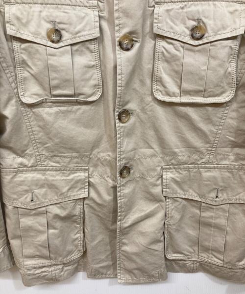 Henry Cotton's（ヘンリーコットンズ）Henry Cotton's (ヘンリーコットンズ) サファリジャケット ベージュ サイズ:	SIZE 50の古着・服飾アイテム